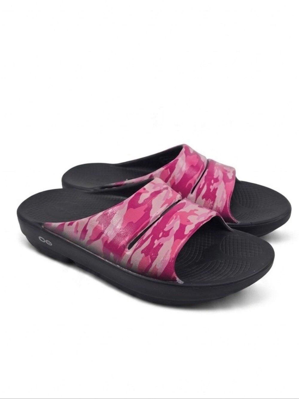 OOFOS OOahh Luxe Slide Recovery Pink Women's Sandals Size 9